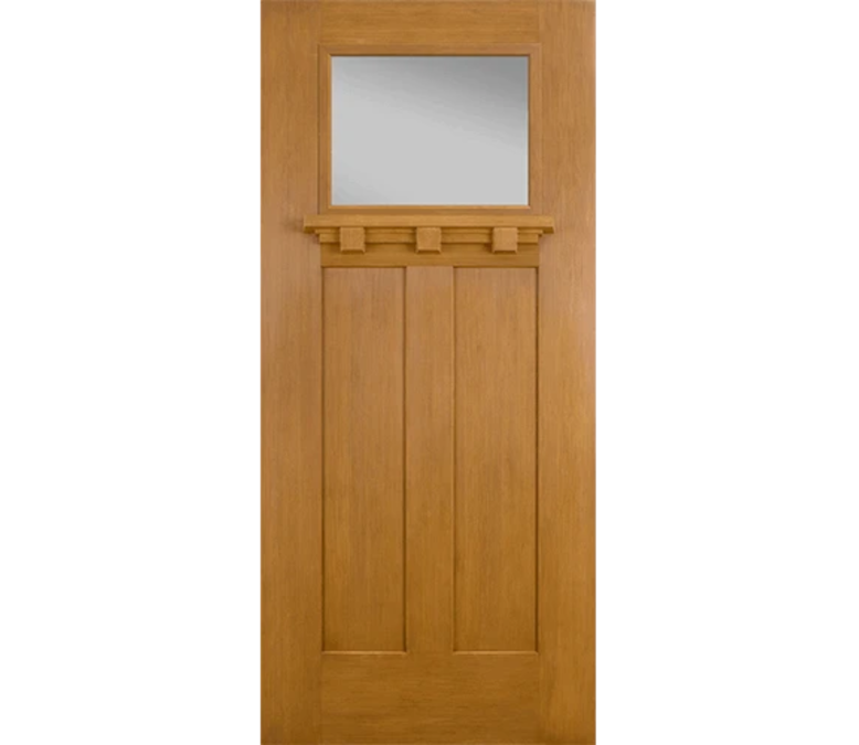 Toledo Craftsman Light Fiberglass Entry Door